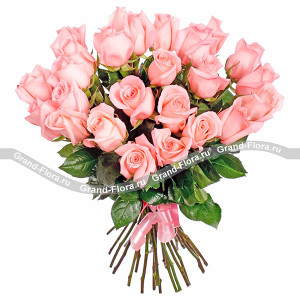 Монобукет розовых роз - букет из розовых роз